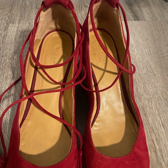 Sézane Valentina Babies in Crimson Suede- size 7.5/38 - Picture 8 of 10